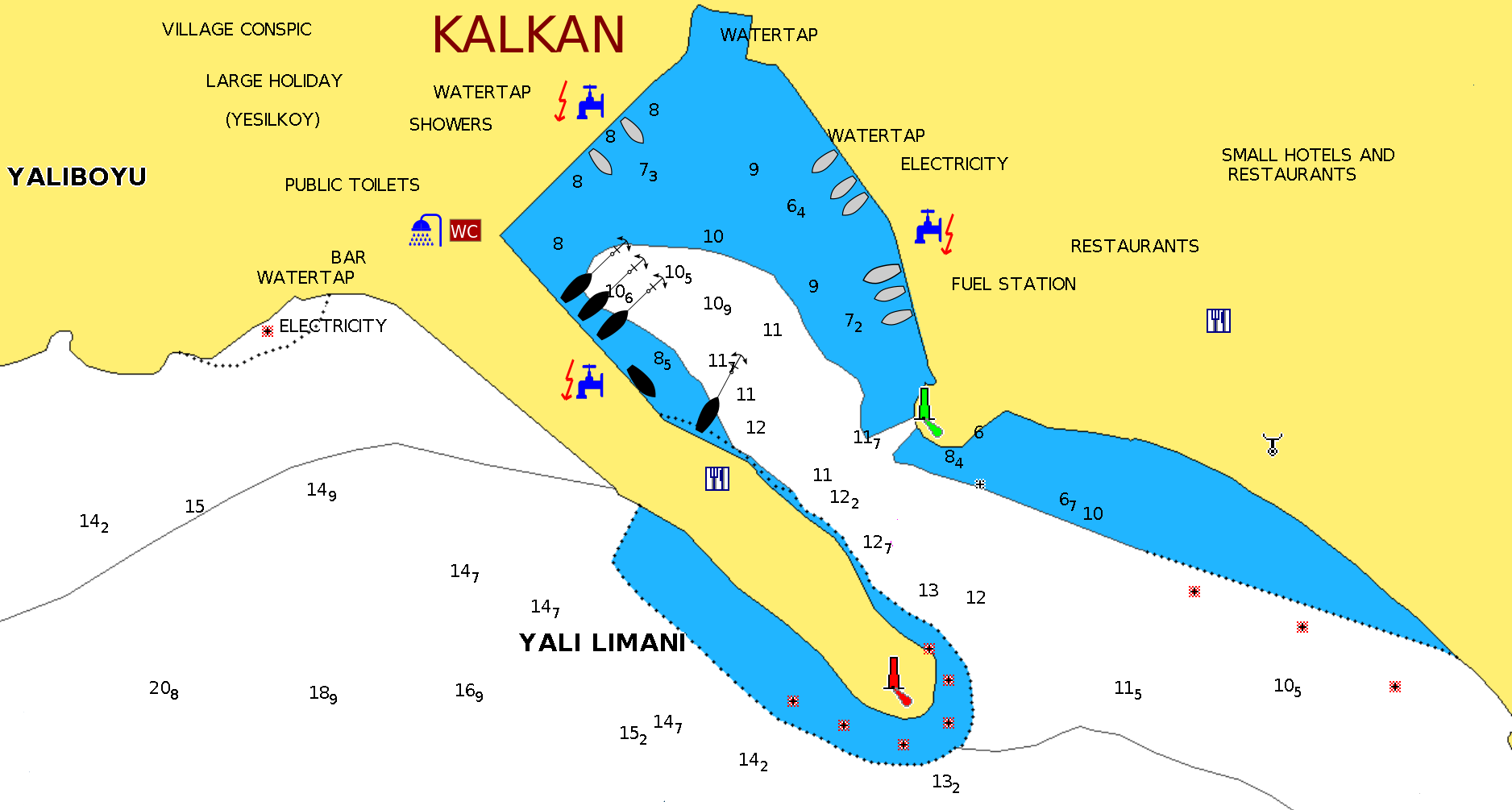 Город Kalkan (Калкан), Турция | Стоянки яхт