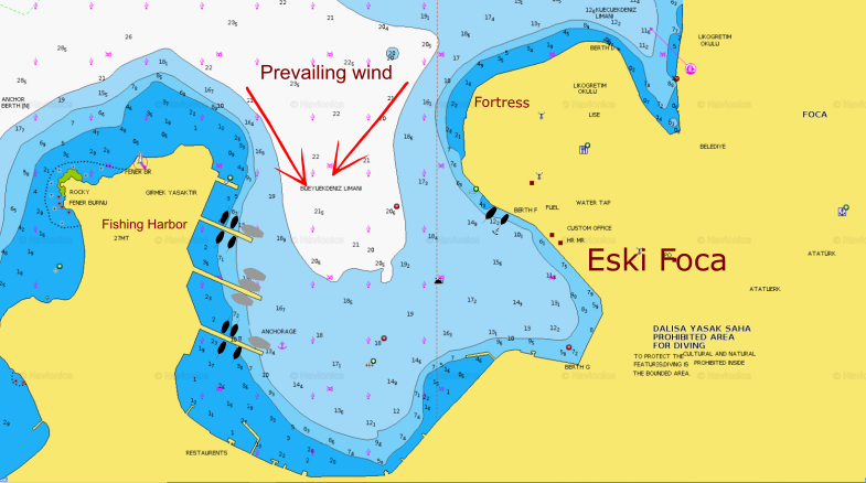 Город Eski Foca (Эски Фоча), Турция | Стоянки яхт