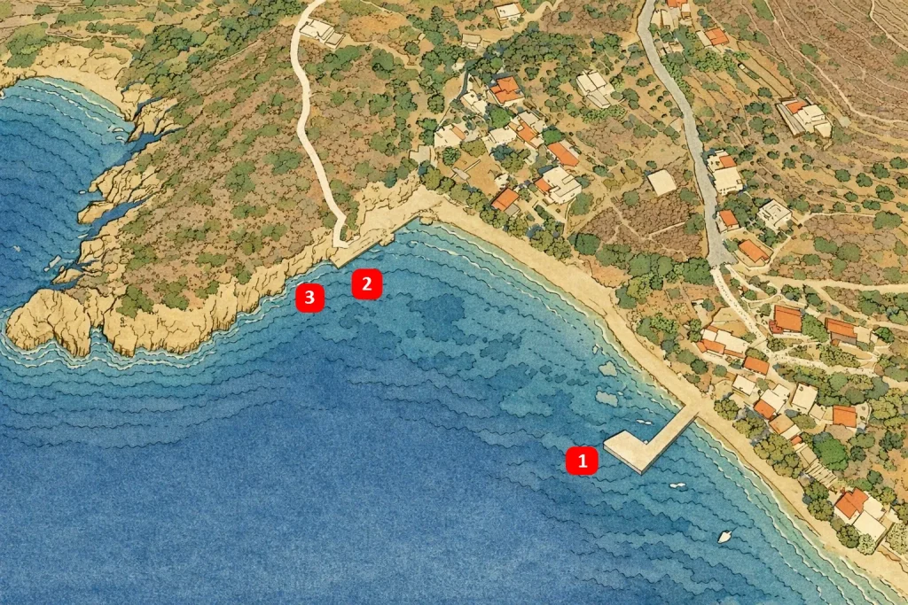 План быхты Kampi