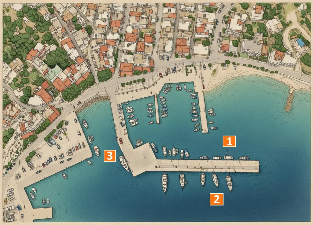 План гавани Фурни