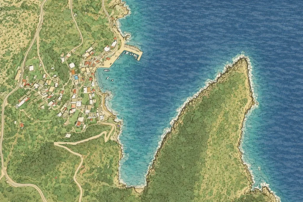 План гавани Thimaina